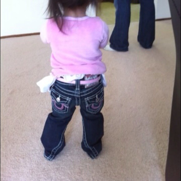True religion girls Jory pink rainbows 2T