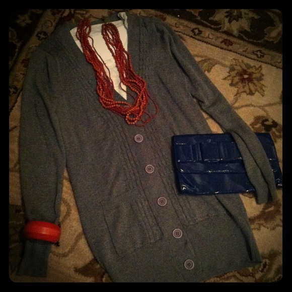 Charcoal grey Extra Long Sweater