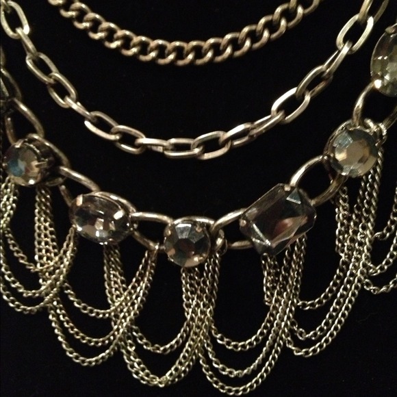 BRAND NEW!!! 3 Layer Chunky Gray Rhinestone SET - Picture 1 of 4