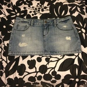 DENIM MINI SKIRT!