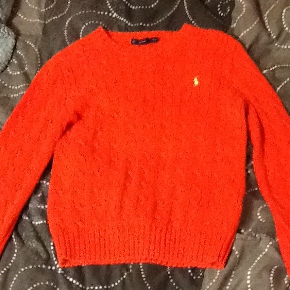 Authentic red/orange Ralph Lauren sweater