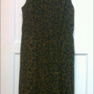 Leopard brown dress