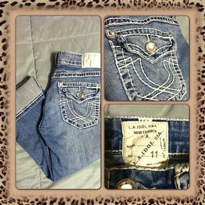 **SOLD**La Idol capris big bling! Size 11