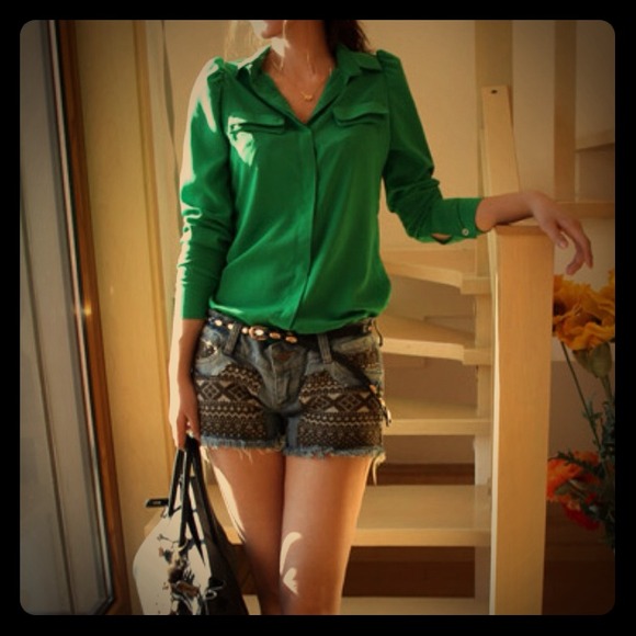 Green Collared Shirt