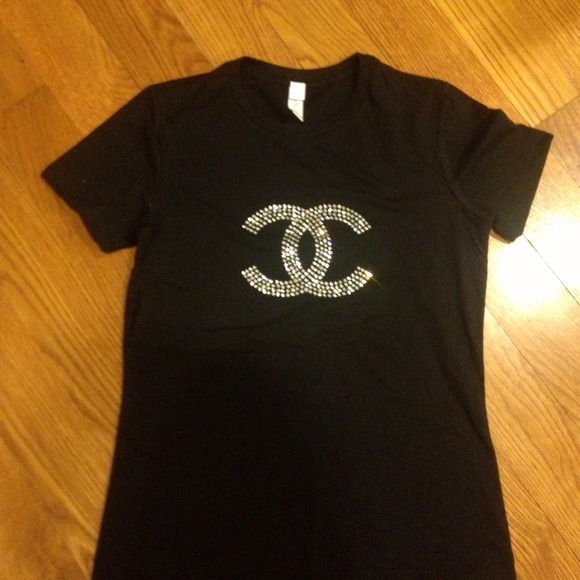 Chanel Inspired Black Tee Shirt