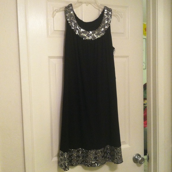 Black sequin dress