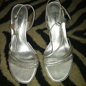 Silver Prom Heels