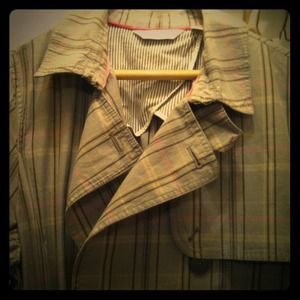 ☔🎀Liz claiborne pink plaid trench coat☔