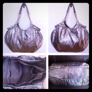 👛<KEEPING>👛BISOU BISOU Shiny Pewter Bag
