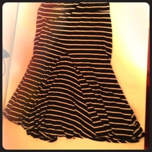 Black and White Maxi Skirt