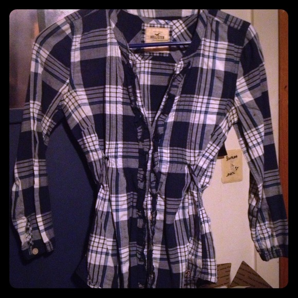 Hollister plaid button up