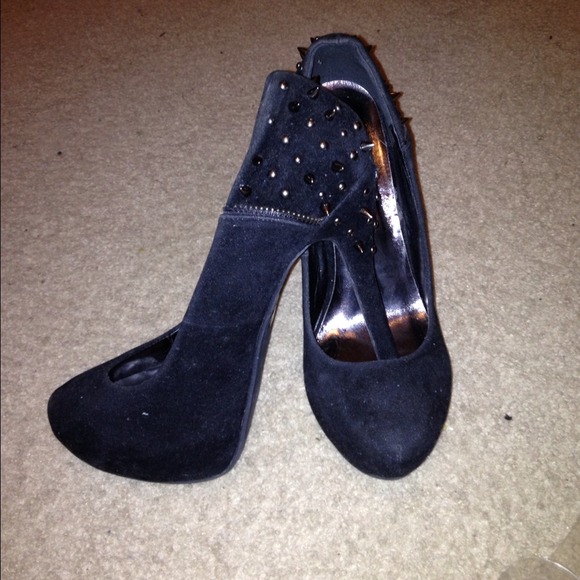 Black studded heel
