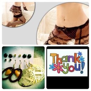 RESERVED! Black lace garter with pink hearts