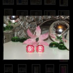 Pink tory burch earrings