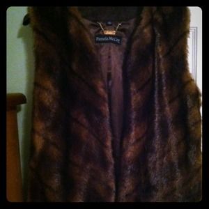 Pamela mcCoy mink vest coat