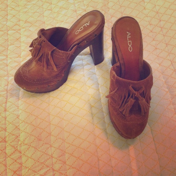 ALDO Oxford Clogs Mules with Wingtips & Tassels