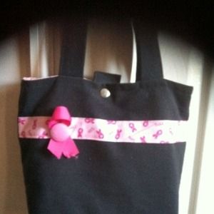 Breast cancer awareness tote handmade
