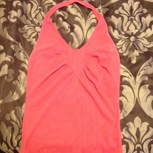 The Limited coral sheer halter