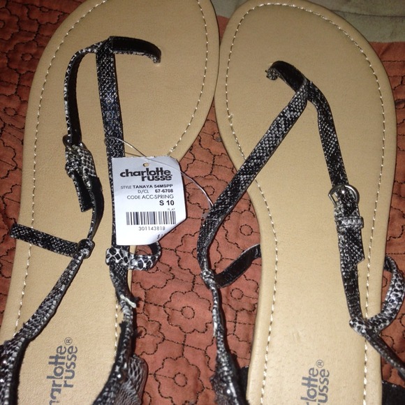 SOLD**Charlotte Russe snake skin scandles
