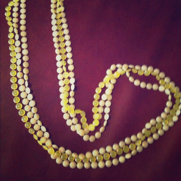 Vintage 3 strand long necklace w unique beads