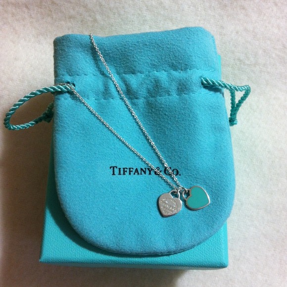 ***SOLD***Tiffany mini double heart tag pedant