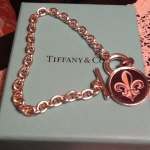 Silver NOLA fleur de lis bracelet