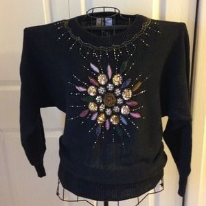 SOLD  BEAUTIFUL BEADED SWEATER