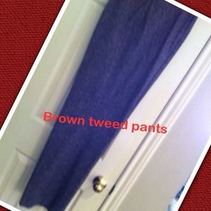 Brown tweed dress pants