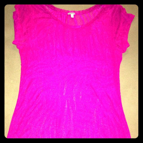 🎈SOLD Pink see through top Charlotte Russe