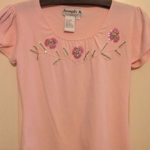 Pink top with flowers