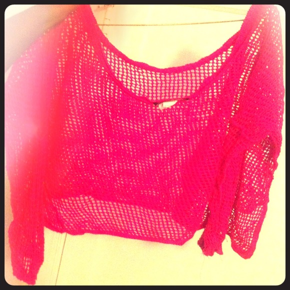 Hot pink belly shirt
