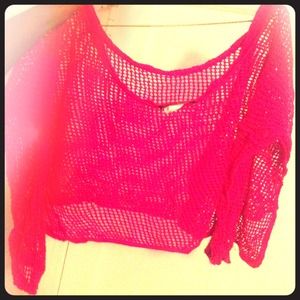 Hot pink belly shirt