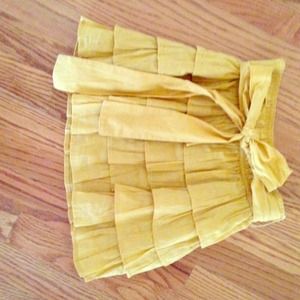 Forever 21 mustard ruffled skirt!!!