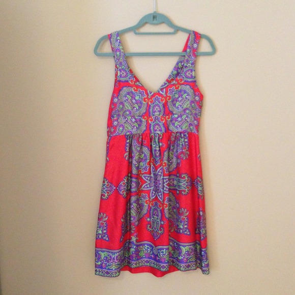 Tibi Gorgeous Red Silk Cocktail Dress - Picture 3 of 4