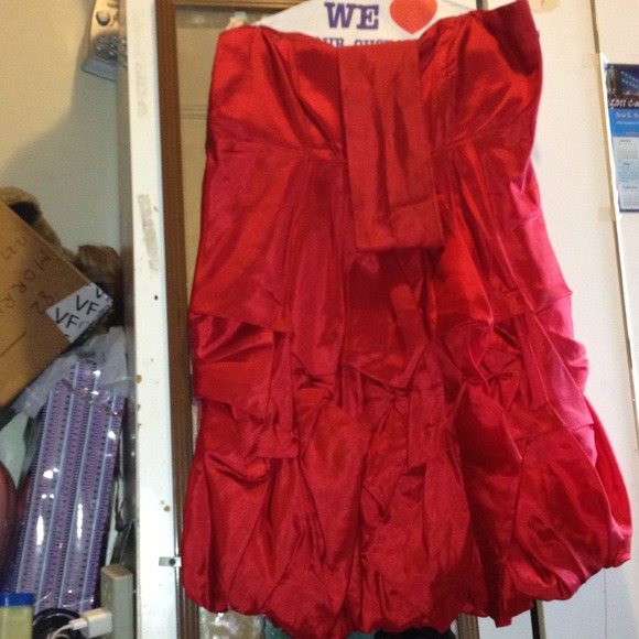 Red party dress