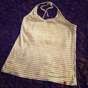 The North Face Striped Cream Top Size M