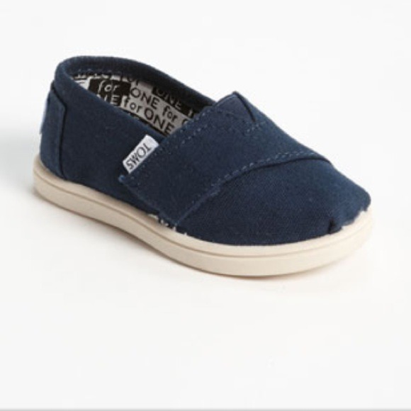 Reserved Toddler Navy Toms Shoes size 4