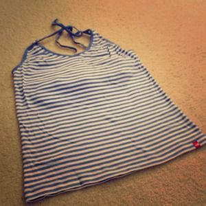 The North Face Blue Striped Top Size M Like New