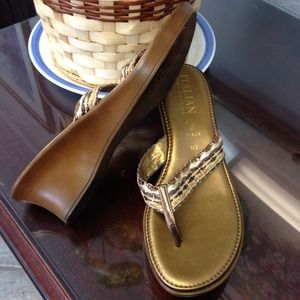 Italian shoemakers wedge sandals