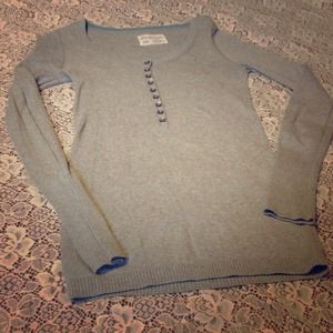 Grey Aero sweater, blue BR top and LS design top