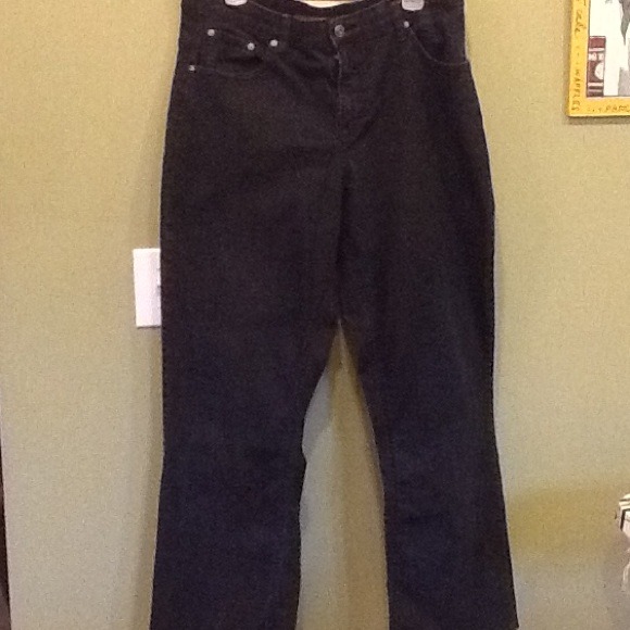 Black denim jeans.  Like new!  Stretch dark wash.