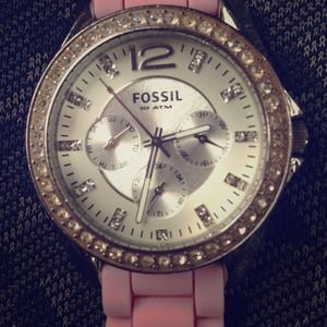 Pink Fossil watch