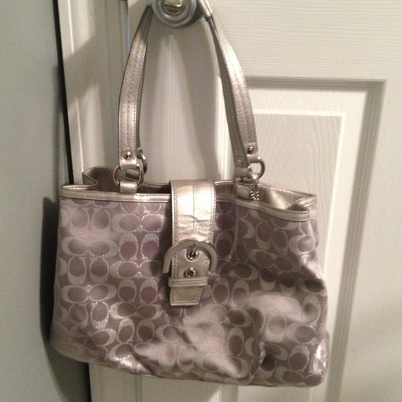 Coach Silver Handbag