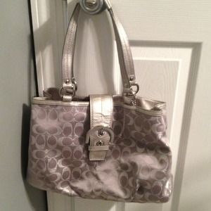 Coach Silver Handbag