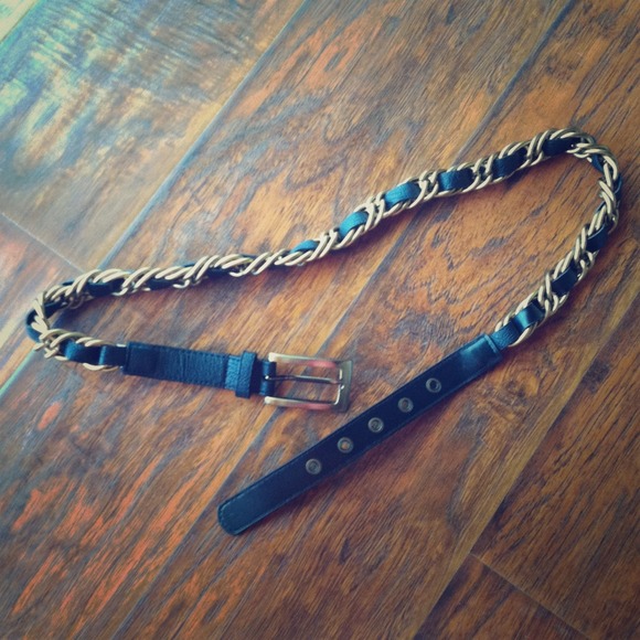 Gold and black woven belt