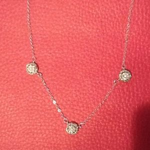 Cubic zirconia flower necklace