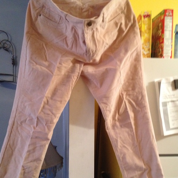 Peach corduroys