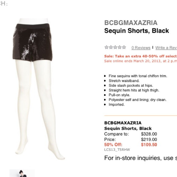 BCBG Sequin Shorts