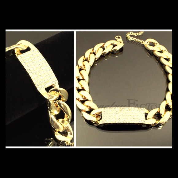 Name plate necklace & bracelet set