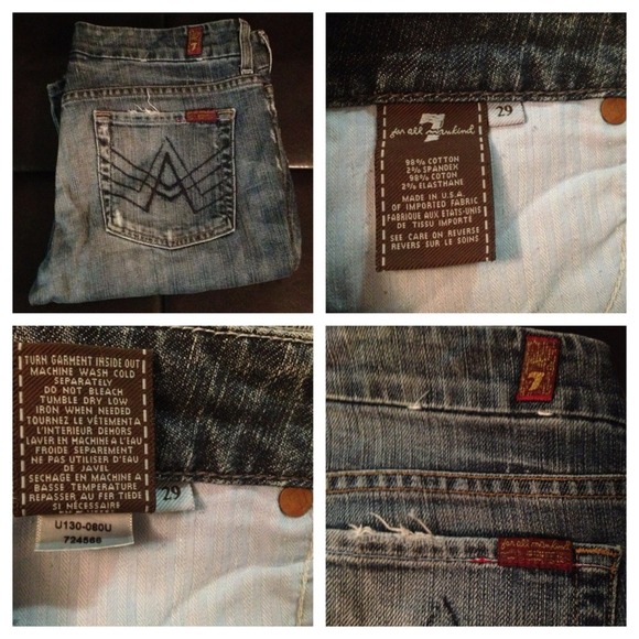 ⛔SOLD⛔AUTHENTIC 7 For All Mankind 'A' Pocket⛔SOLD⛔
